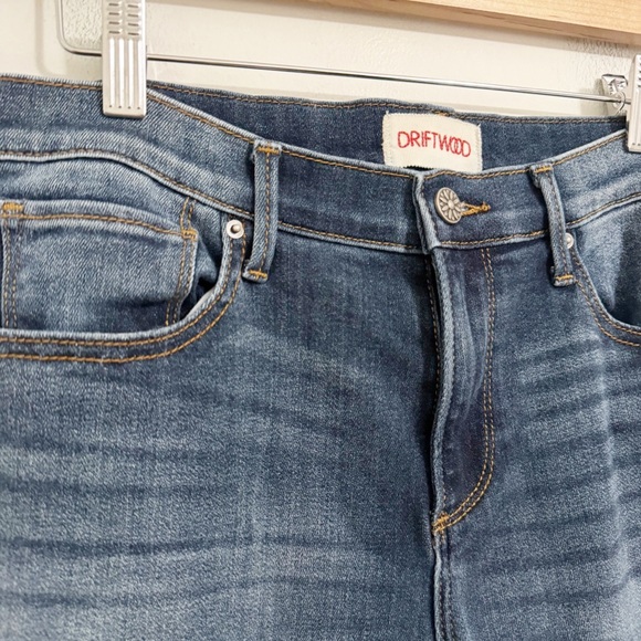 DRIFTWOOD Colette Beaded Embroidered Straight Crop Jeans Blue 29 - Picture 6 of 14